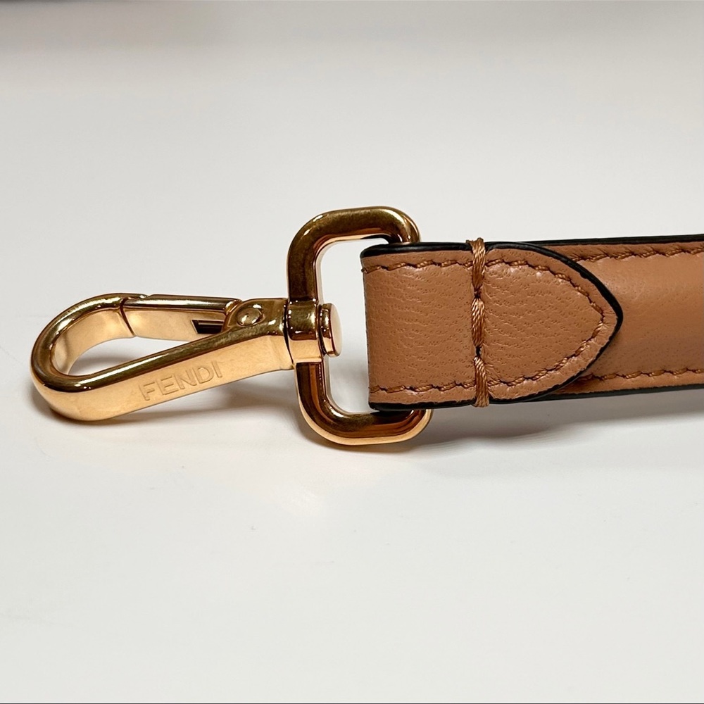Fendi Nappa FF 1974 Embossed Baguette Bag Beige - Picture 15 of 15